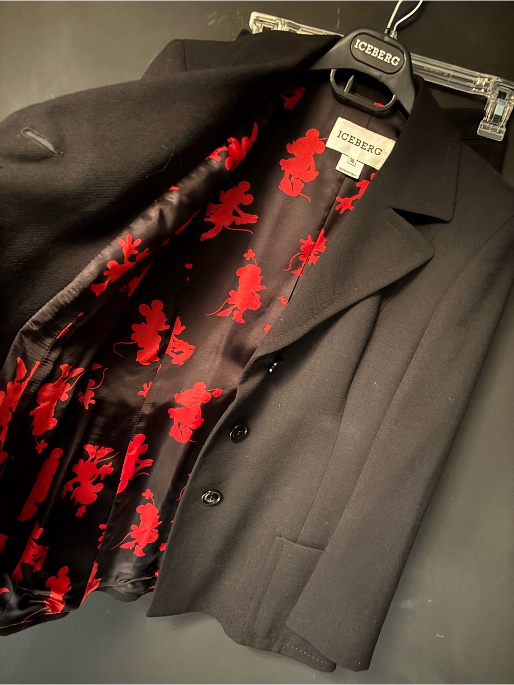 Vintage Iceberg Black Suit with Red Minnie Character Print-EUC - Picture 9 of 11